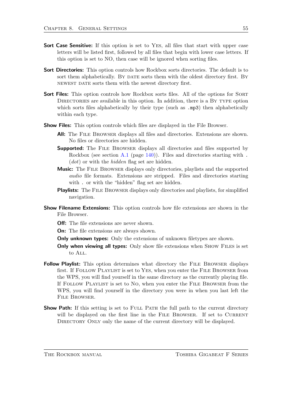 Toshiba Rockbox F Series User Manual | Page 55 / 177