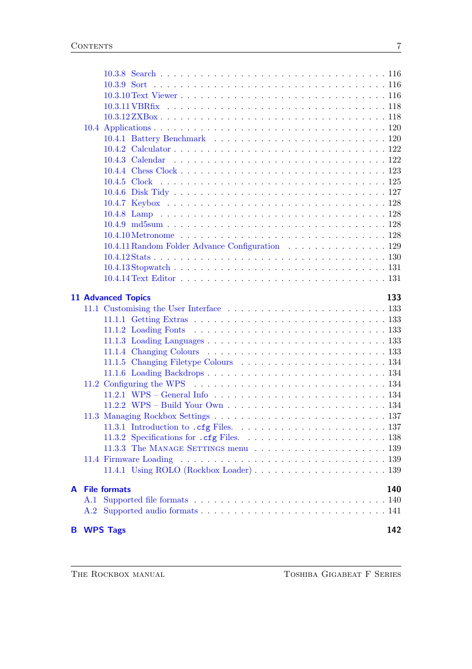 Toshiba Rockbox F Series User Manual | Page 7 / 177