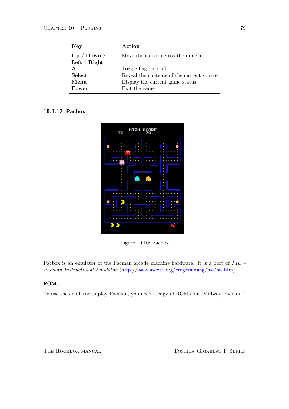 Pacbox, 12 pacbox | Toshiba Rockbox F Series User Manual | Page 79 / 177