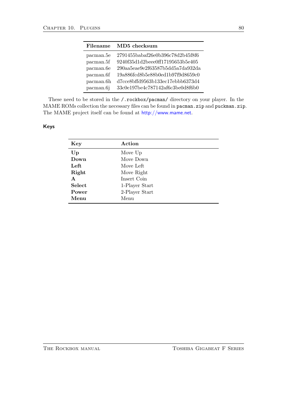 Toshiba Rockbox F Series User Manual | Page 80 / 177