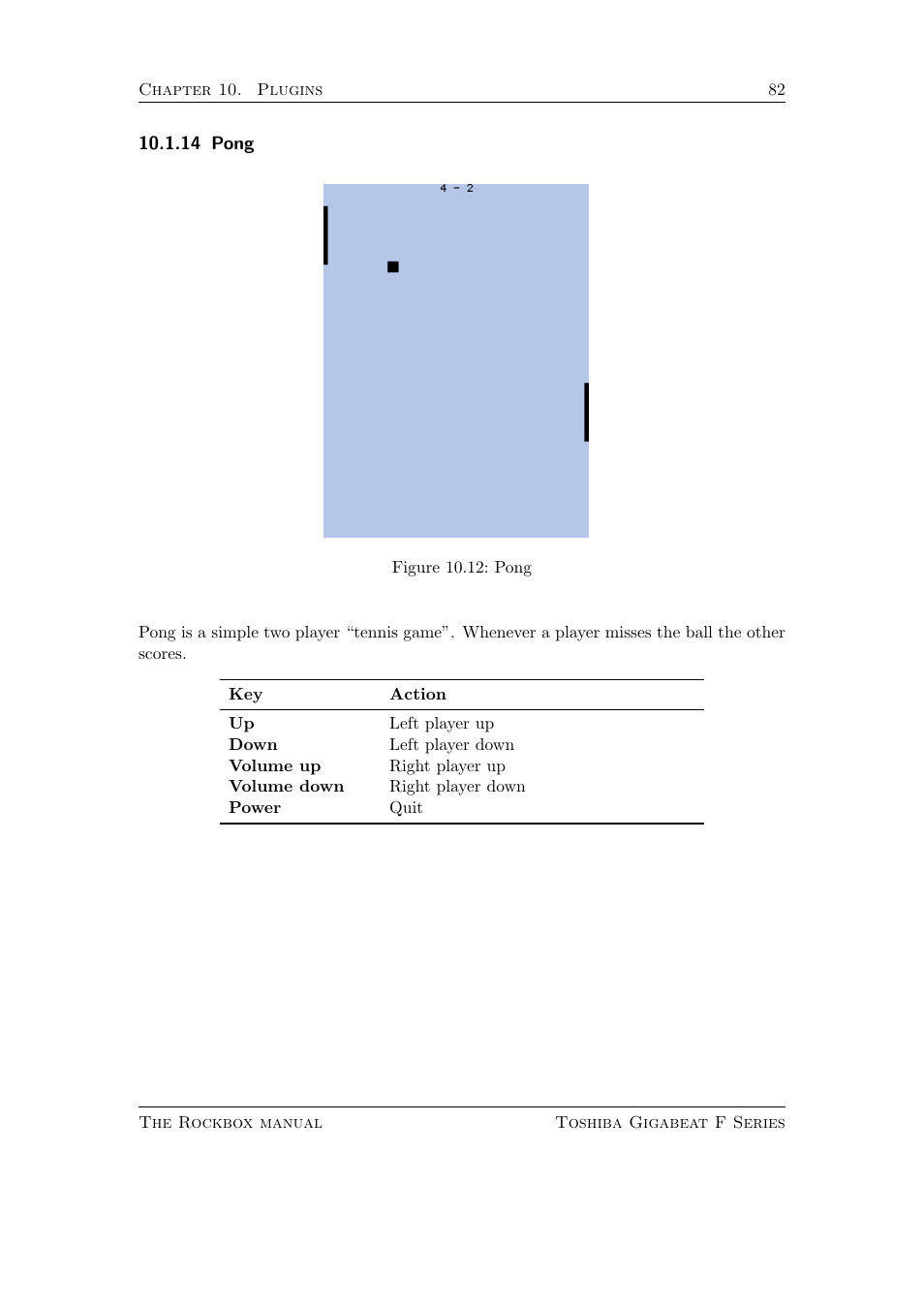 Pong, 14 pong | Toshiba Rockbox F Series User Manual | Page 82 / 177