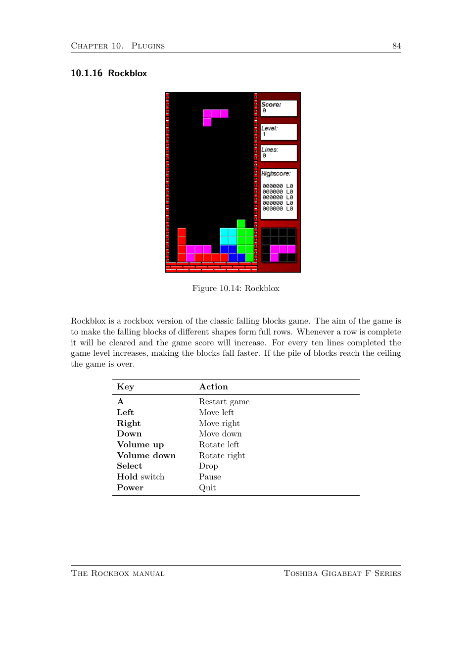 Rockblox, 16 rockblox | Toshiba Rockbox F Series User Manual | Page 84 / 177