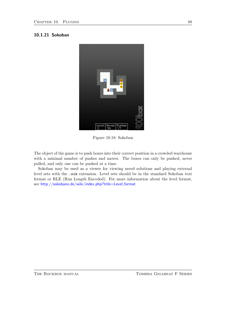 Sokoban, 21 sokoban | Toshiba Rockbox F Series User Manual | Page 88 / 177