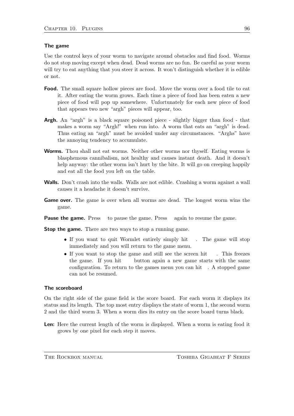 Toshiba Rockbox F Series User Manual | Page 96 / 177