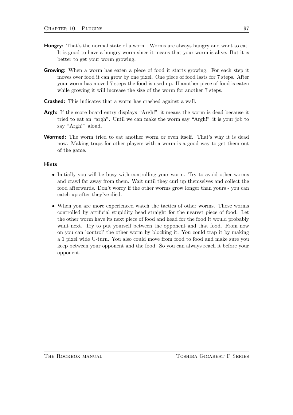 Toshiba Rockbox F Series User Manual | Page 97 / 177