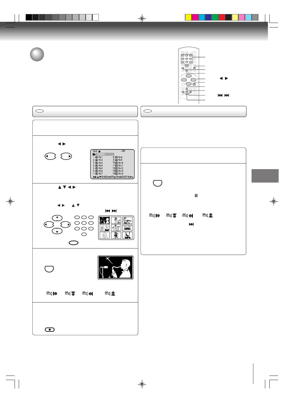 Jpeg playback, Jpeg cd playback slide show playback | Toshiba MD20P1 User Manual | Page 37 / 48