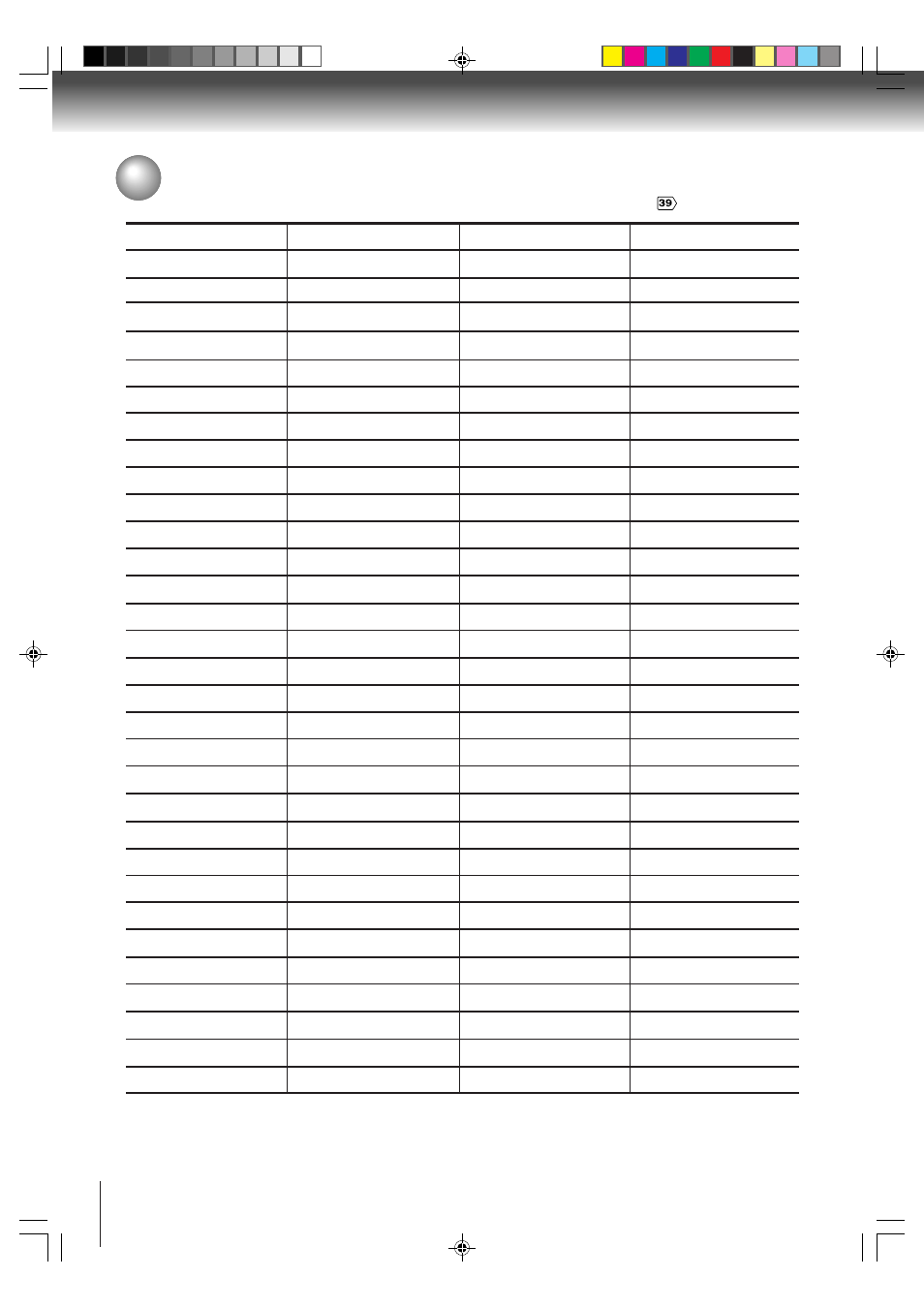 Language code list | Toshiba MD20P1 User Manual | Page 42 / 48