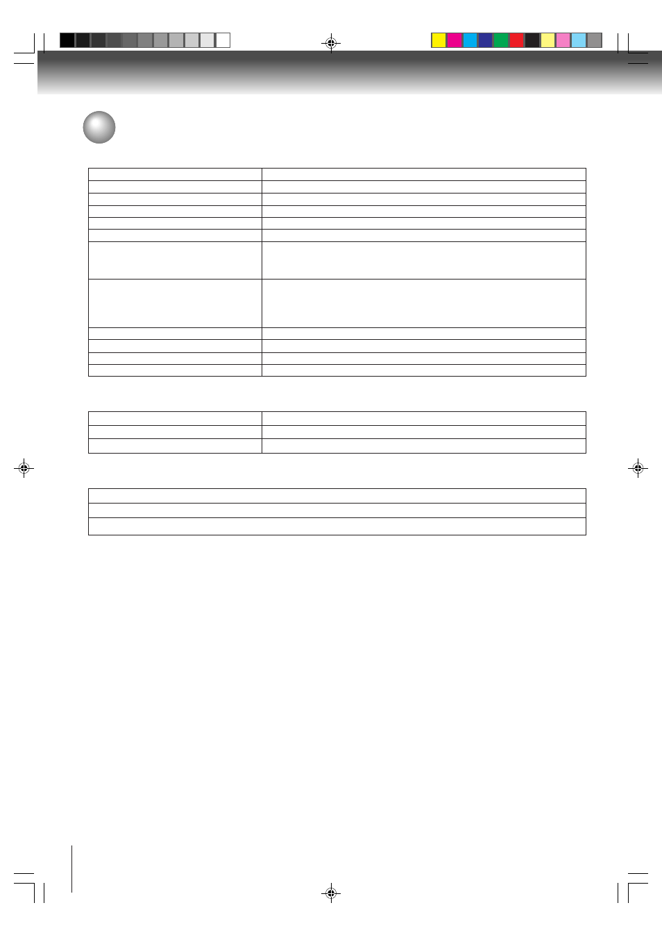 Specifications | Toshiba MD20P1 User Manual | Page 46 / 48