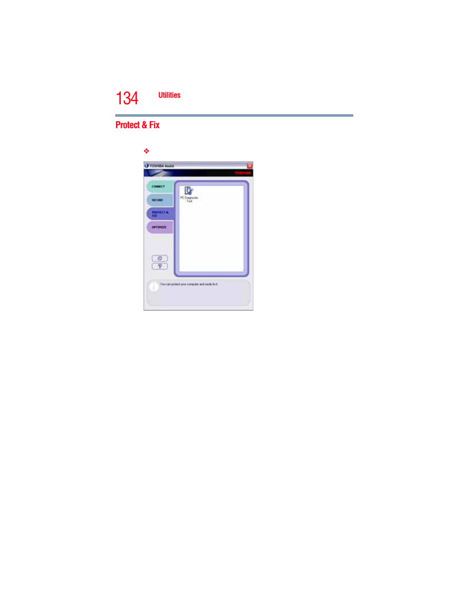 Protect & fix | Toshiba A205 User Manual | Page 134 / 237