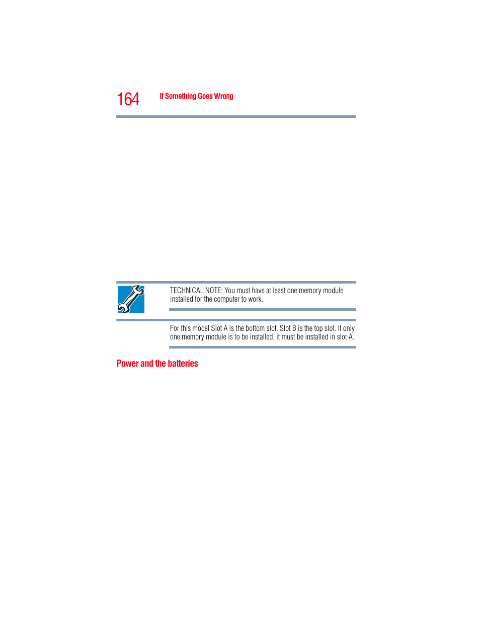 Power and the batteries | Toshiba A205 User Manual | Page 164 / 237