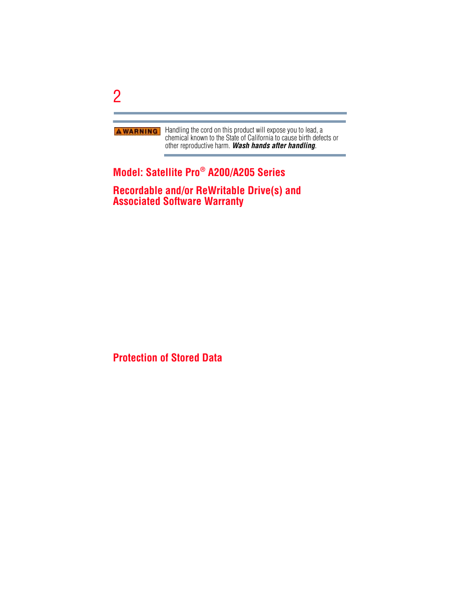 Toshiba A205 User Manual | Page 2 / 237