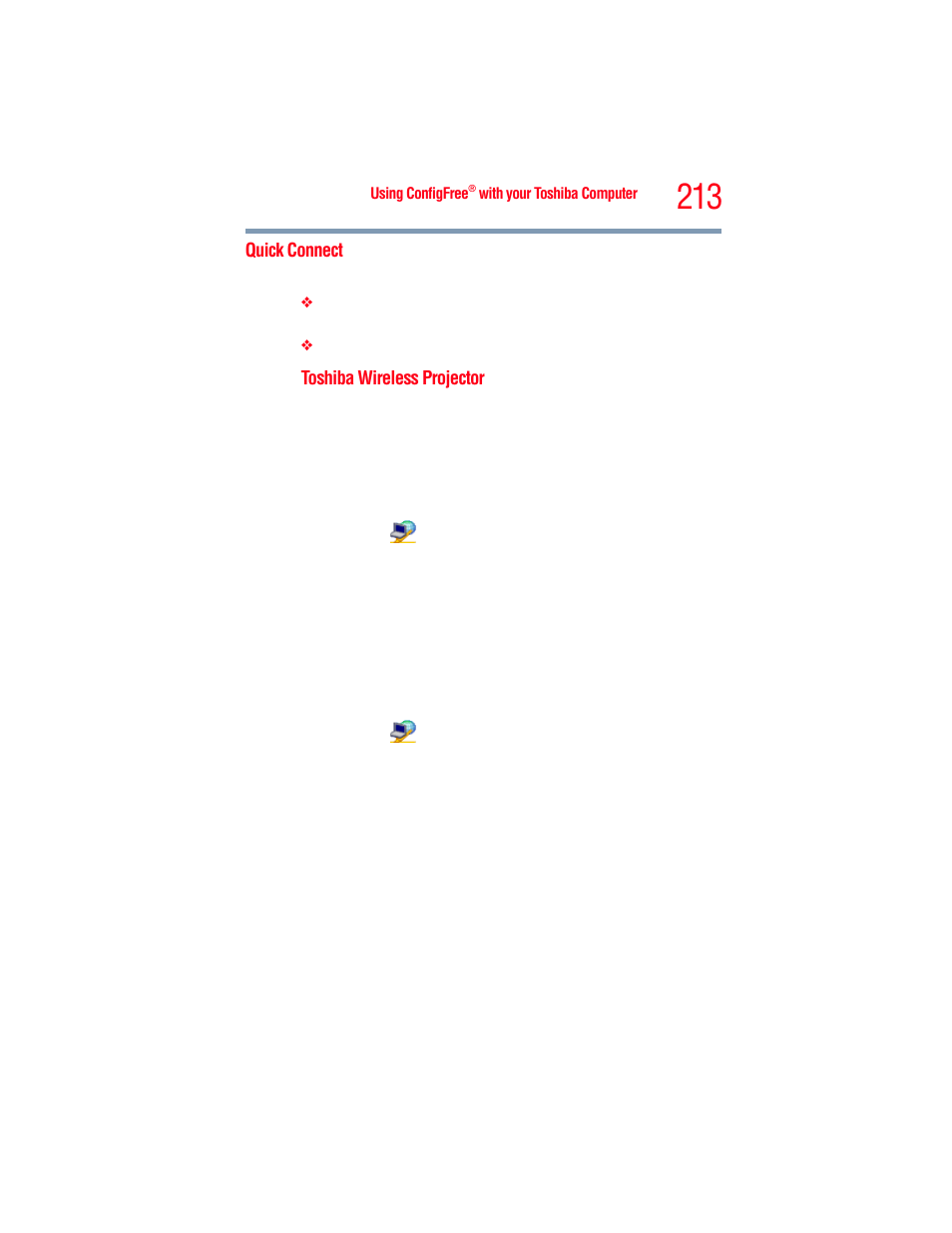 Quick connect | Toshiba A205 User Manual | Page 213 / 237