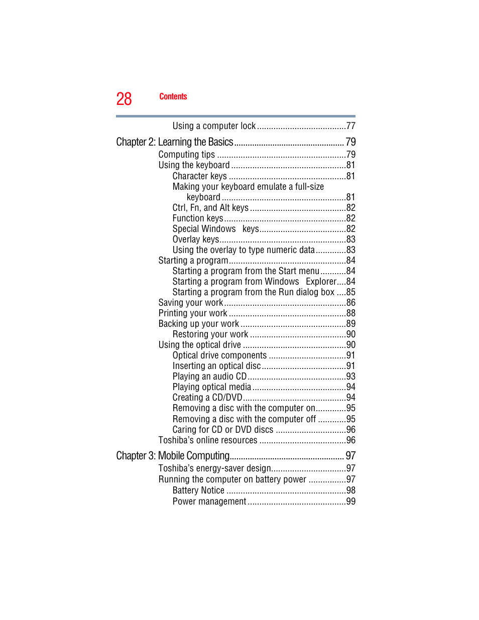 Toshiba A205 User Manual | Page 28 / 237