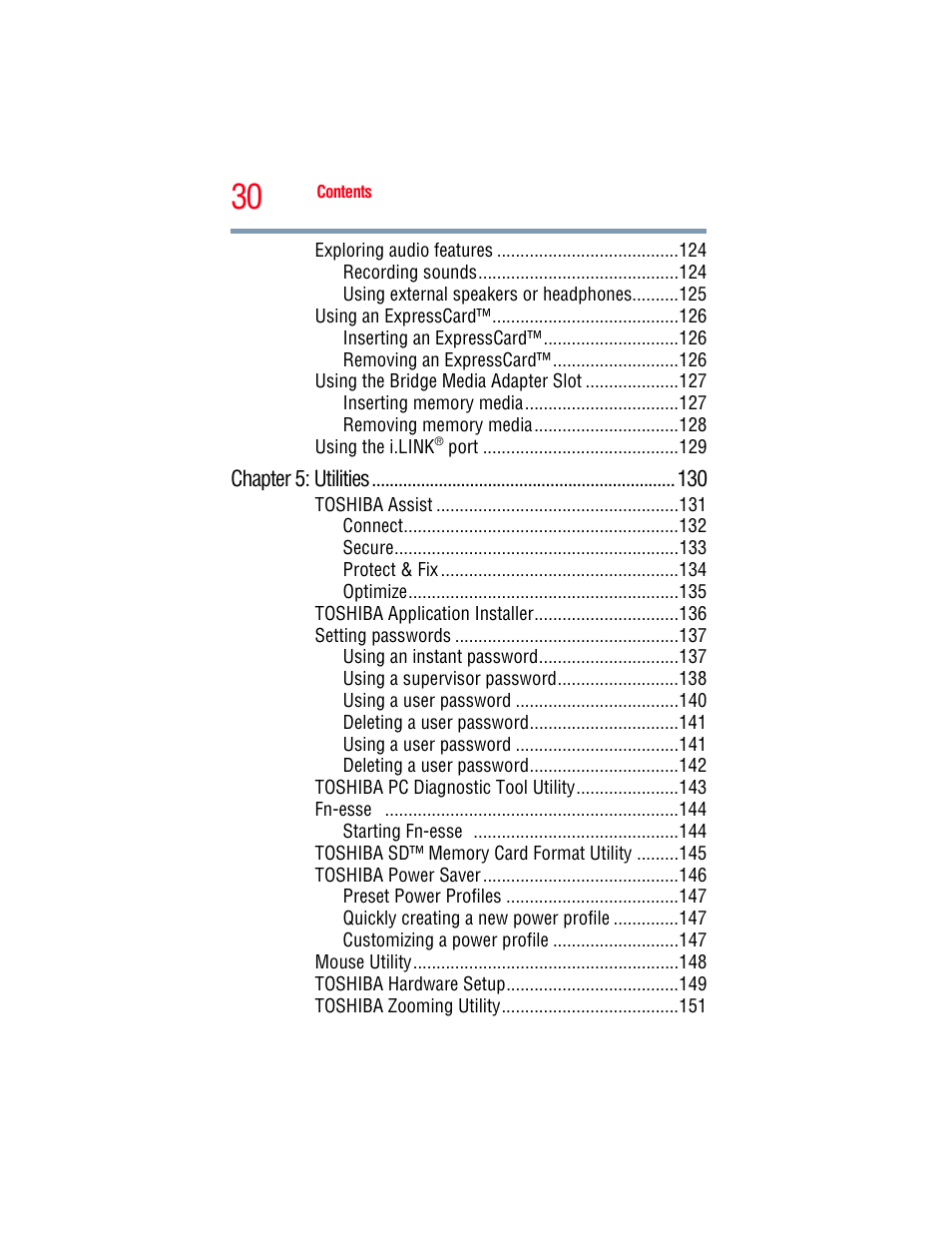 Toshiba A205 User Manual | Page 30 / 237