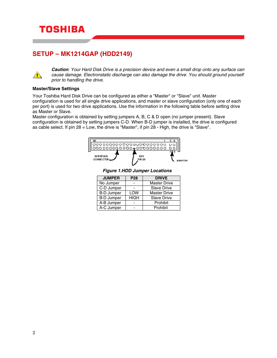 Setup – mk1214gap (hdd2149) | Toshiba MK1214GAP User Manual | Page 4 / 11