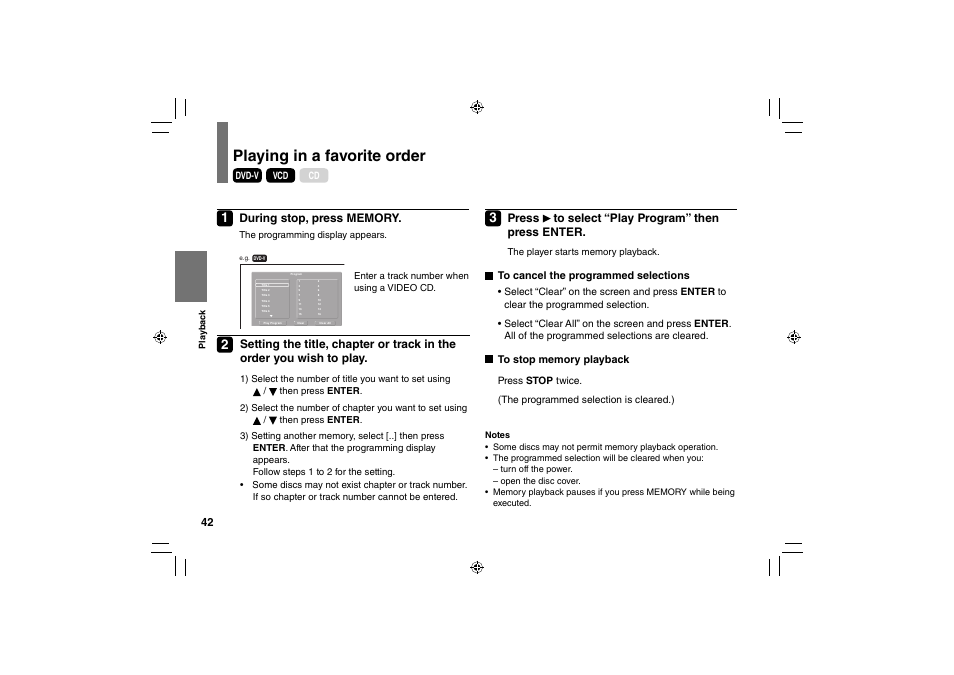 Playing in a favorite order, Press | Toshiba SD-P91SKY User Manual | Page 42 / 80