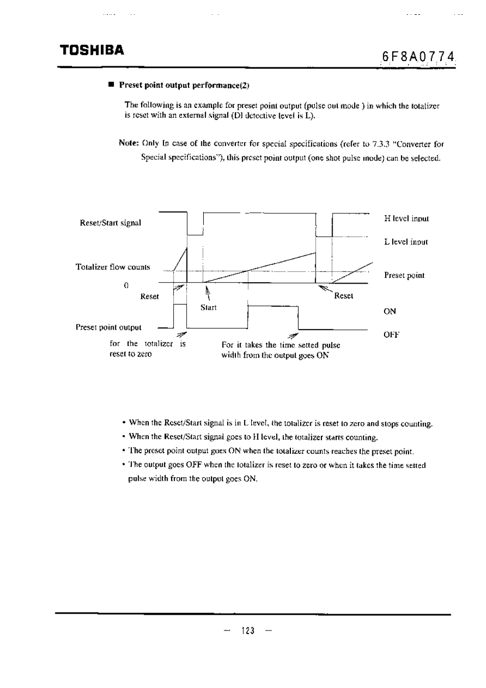 Preset point output per form;) nee (2 j, Toshiba | Toshiba LF494 User Manual | Page 124 / 156