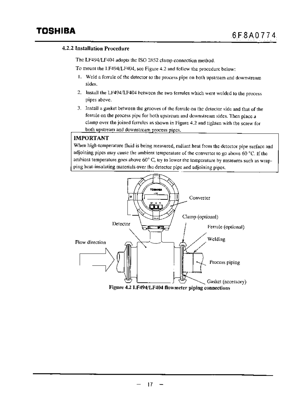 4,2,2 installation procedure, Toshiba | Toshiba LF494 User Manual | Page 18 / 156