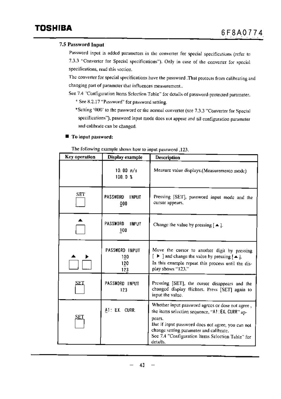 6f8a0774, 5 password input, Toshfba | Toshiba LF494 User Manual | Page 44 / 156