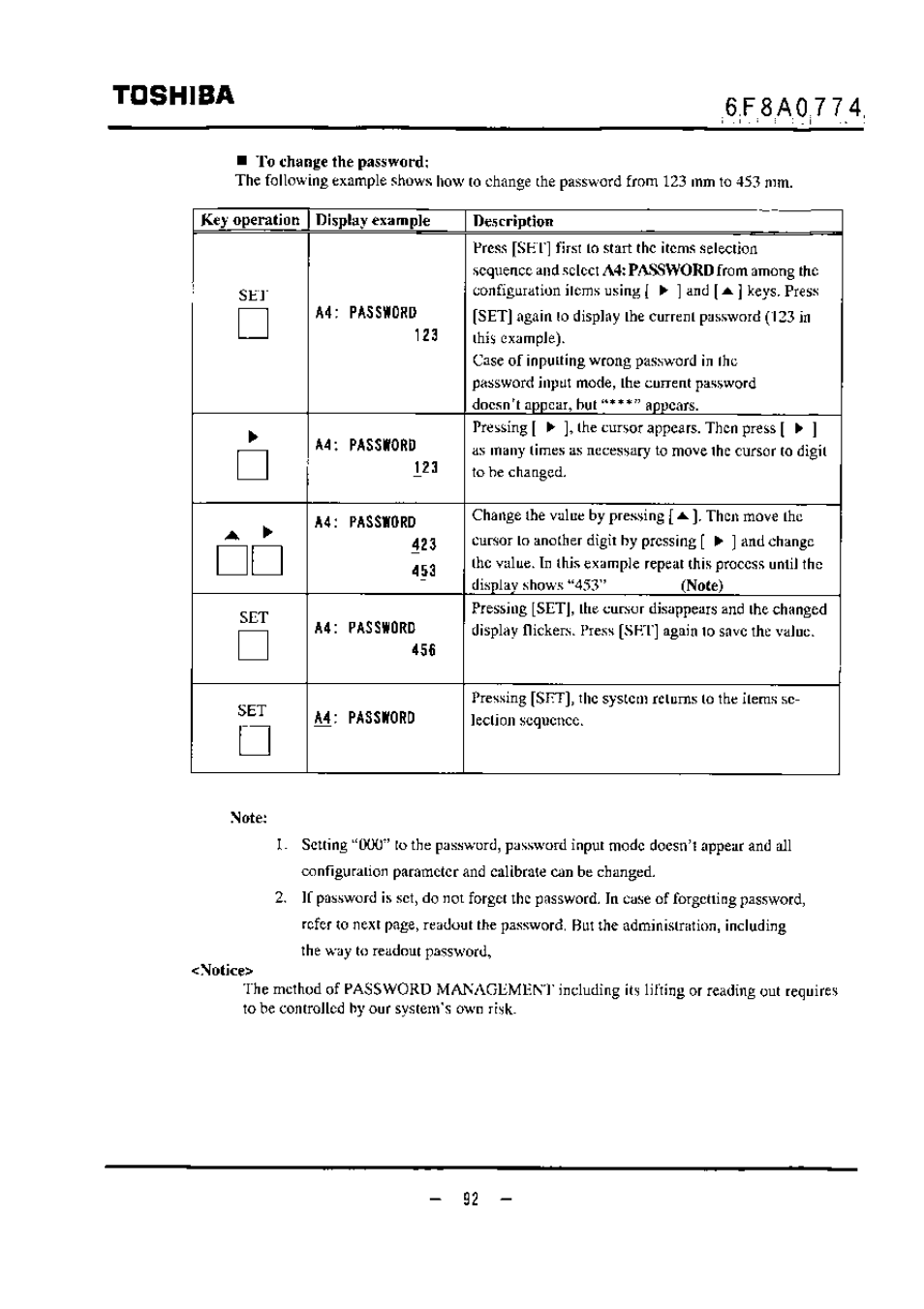 Note, Notice, Toshiba | Toshiba LF494 User Manual | Page 93 / 156