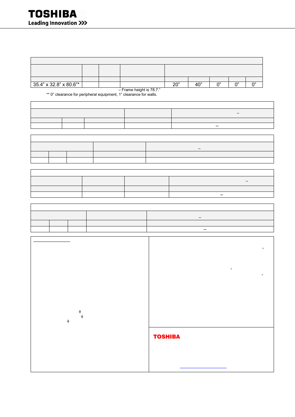 Installation planning guide for 225kva ups, General mechanical information, Battery input (480vdc nominal) | Toshiba international corporation | Toshiba G9000 User Manual | Page 94 / 100