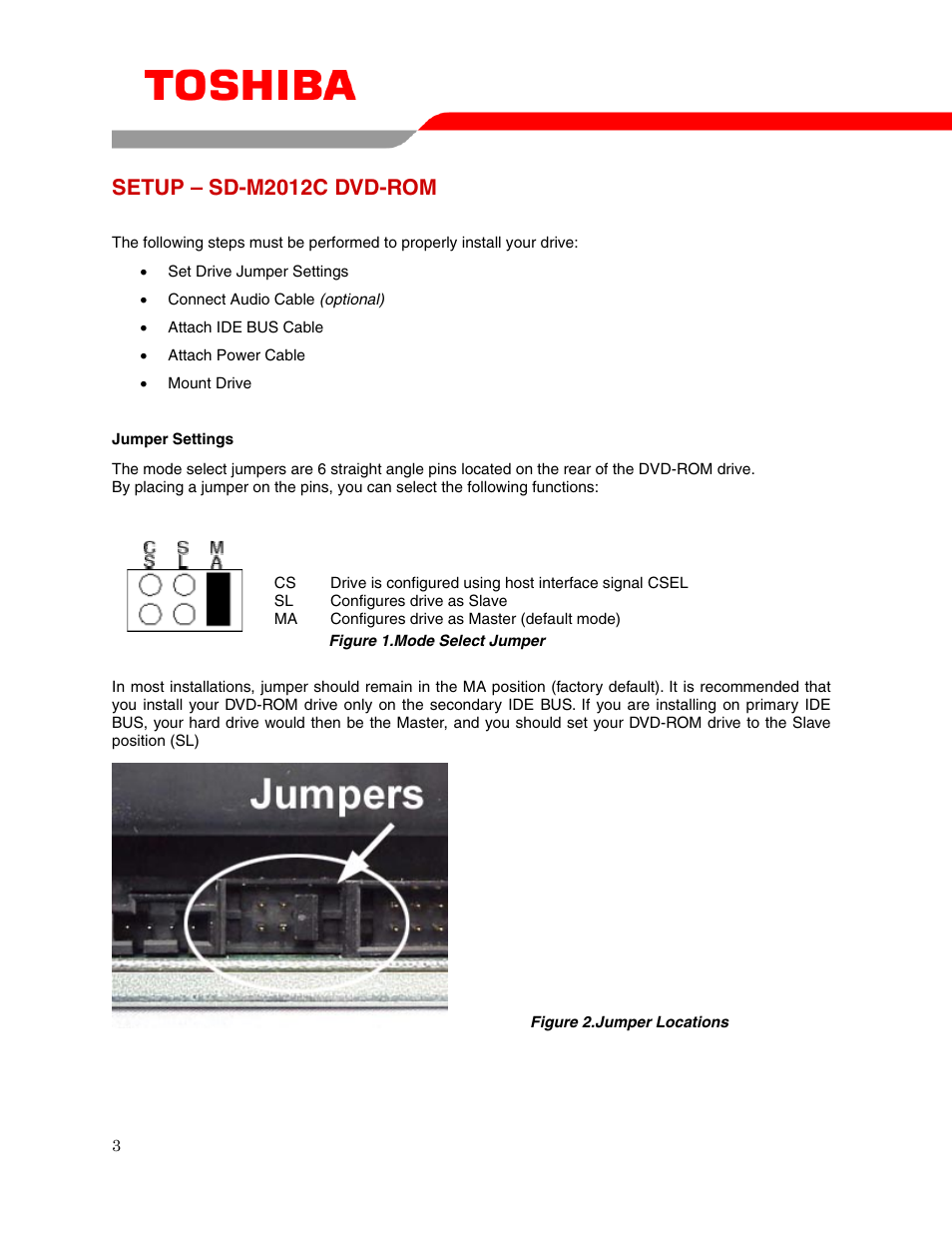 Setup – sd-m2012c dvd-rom | Toshiba SD-M2012C User Manual | Page 5 / 16