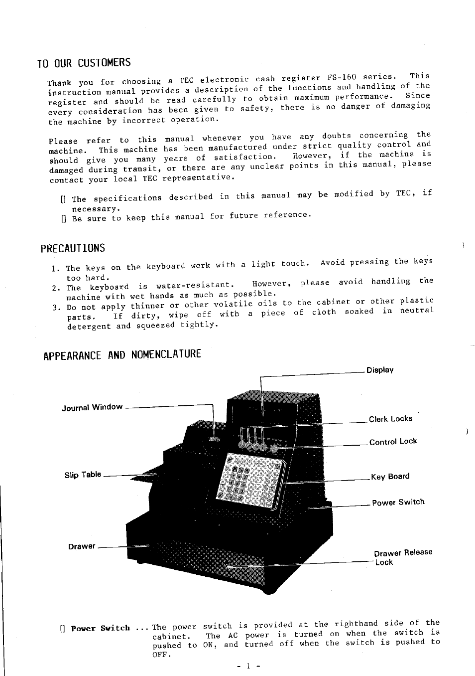 Toshiba FS-160 SERIES User Manual | Page 4 / 44