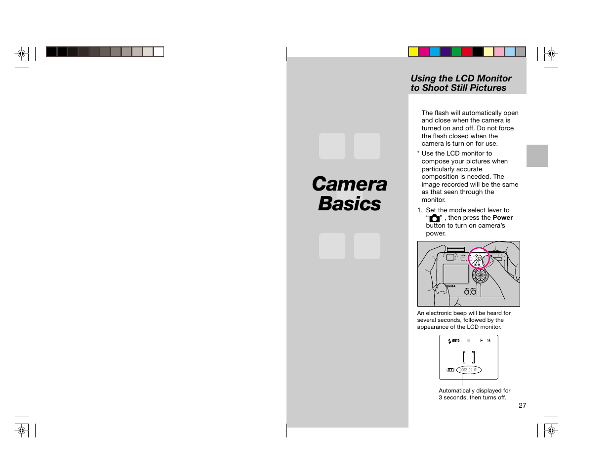 Camera basics | Toshiba pmn User Manual | Page 15 / 60