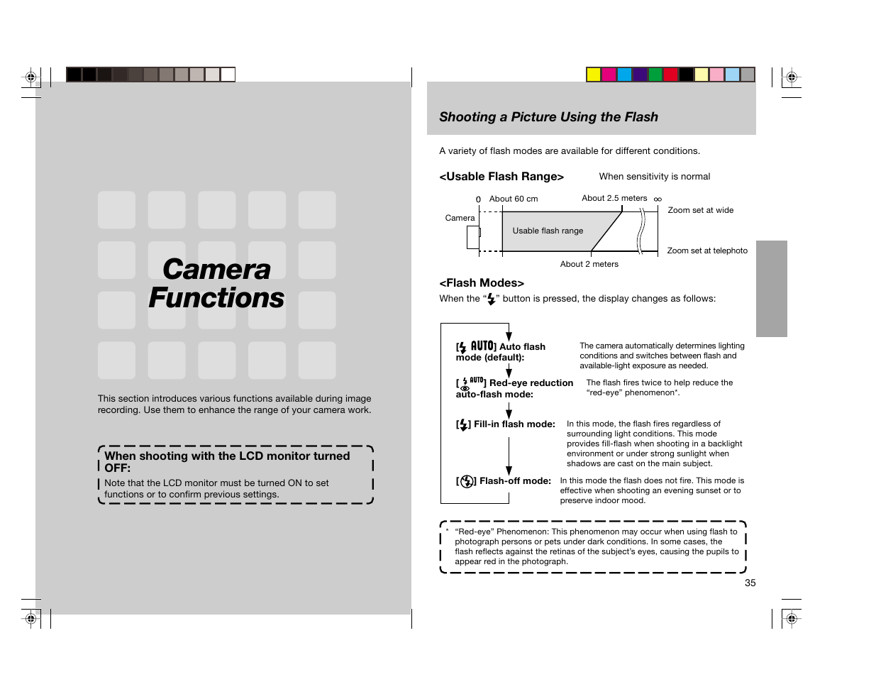 Camera functions | Toshiba pmn User Manual | Page 19 / 60