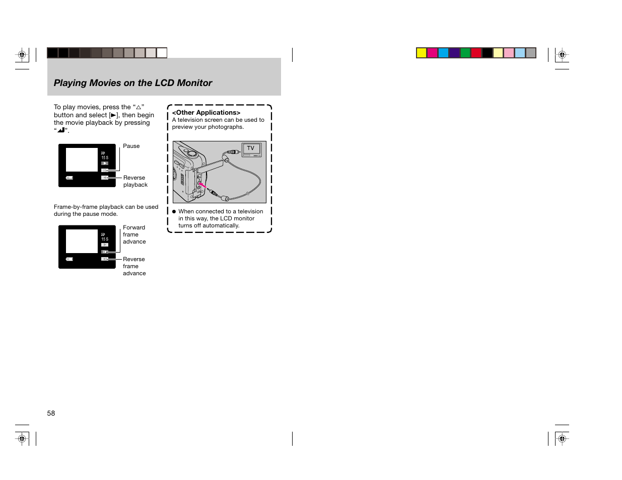 Playing movies on the lcd monitor | Toshiba pmn User Manual | Page 32 / 60