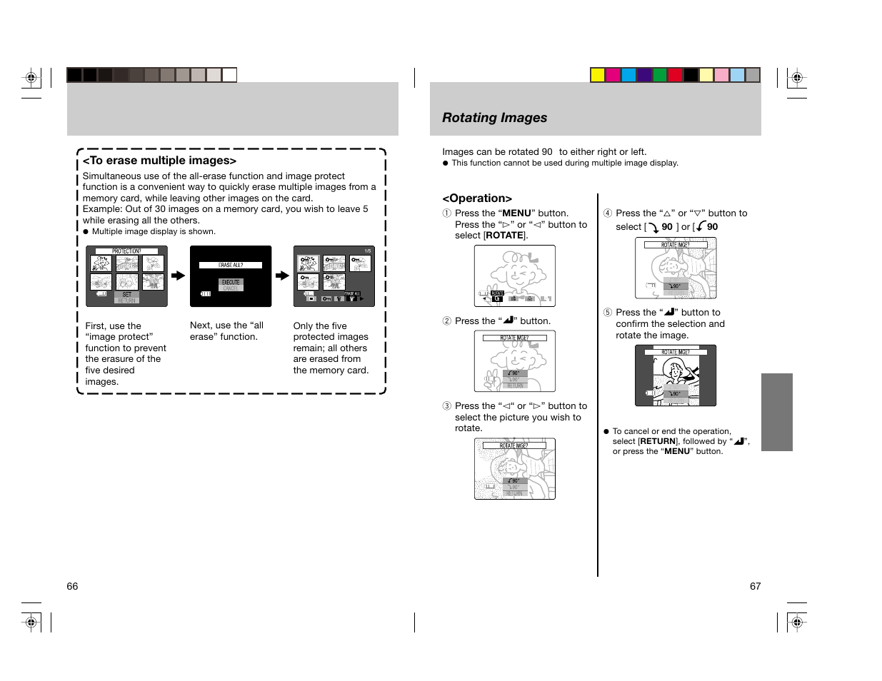 Rotating images | Toshiba pmn User Manual | Page 37 / 60