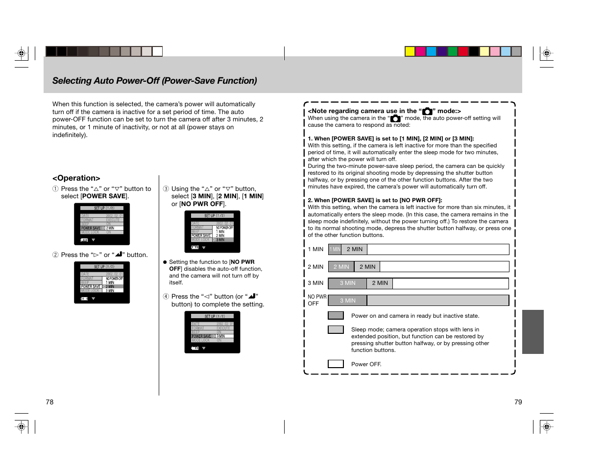 Selecting auto power-off (power-save function) | Toshiba pmn User Manual | Page 43 / 60