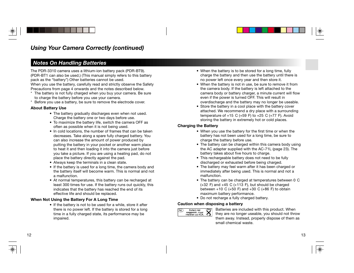 Using your camera correctly (continued) | Toshiba pmn User Manual | Page 7 / 60