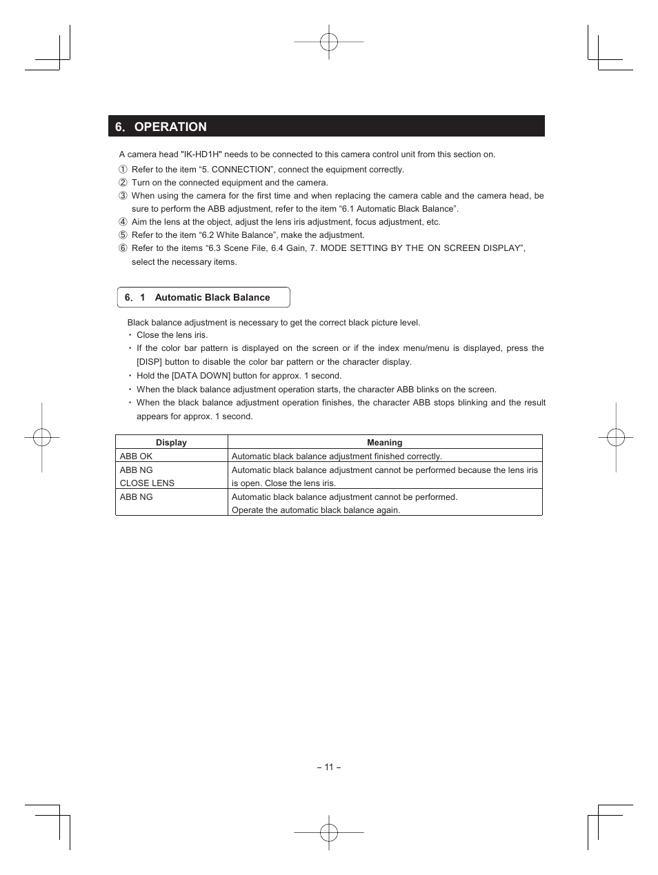 6operation | Toshiba IK - HD1C User Manual | Page 11 / 35