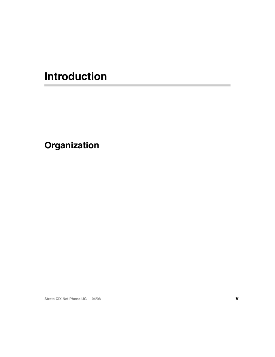Introduction, Organization | Toshiba Strata CIX100-S User Manual | Page 11 / 142