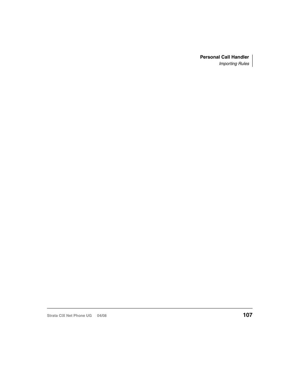 Importing rules | Toshiba Strata CIX100-S User Manual | Page 121 / 142
