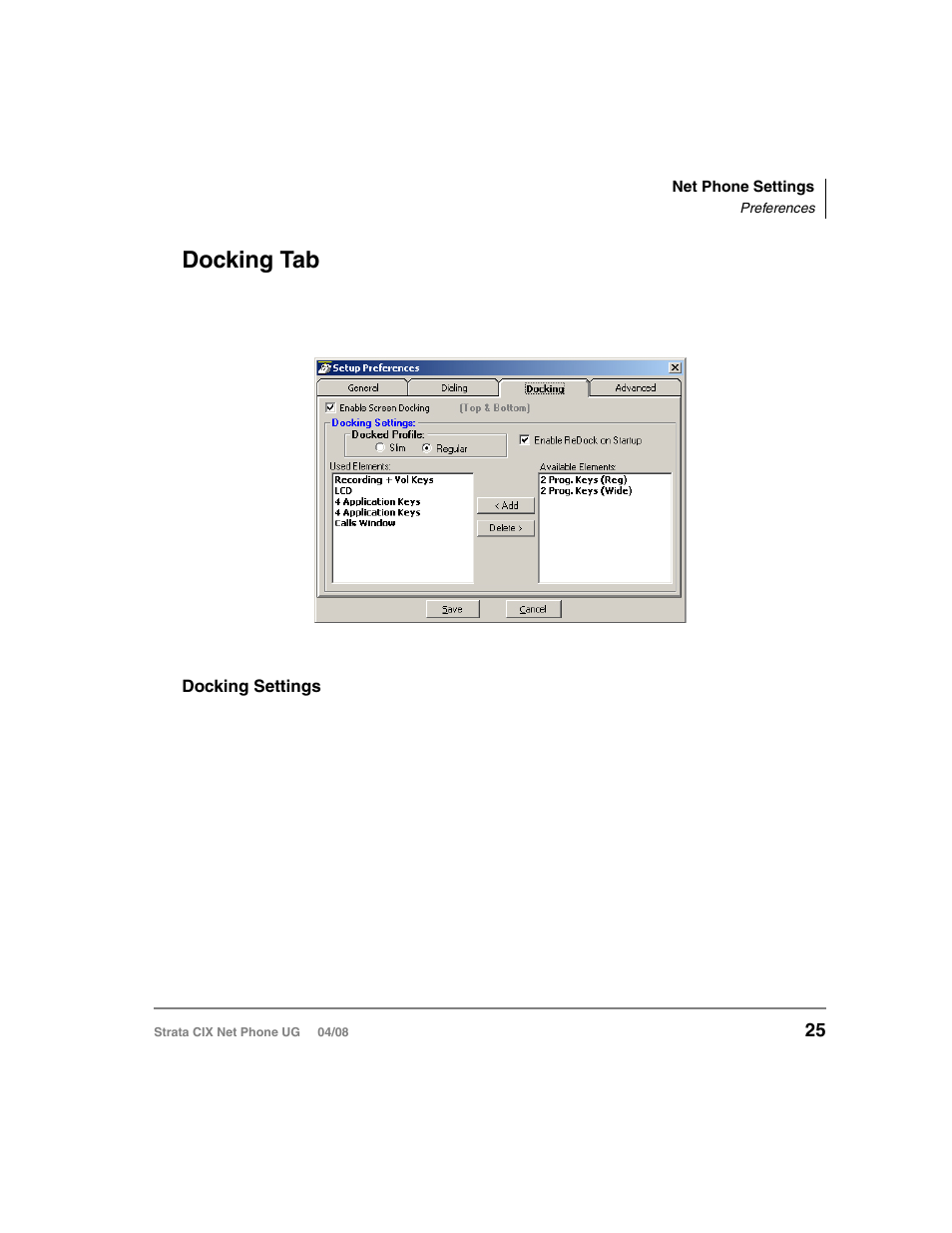 Docking tab | Toshiba Strata CIX100-S User Manual | Page 39 / 142