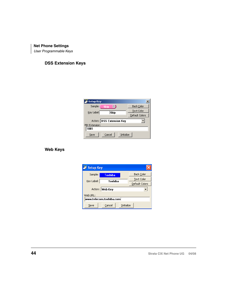 Toshiba Strata CIX100-S User Manual | Page 58 / 142