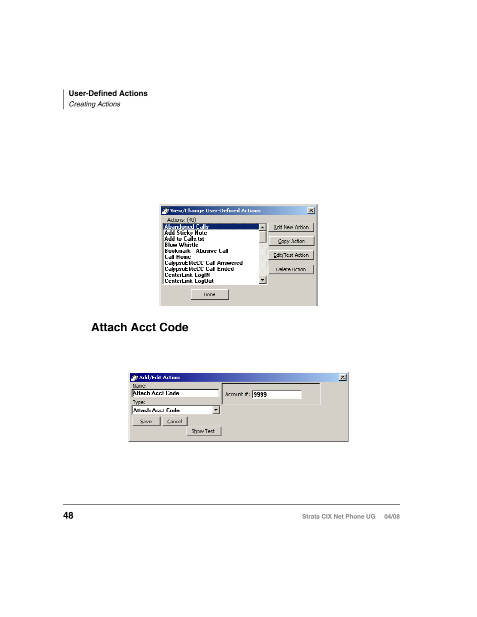 Attach acct code | Toshiba Strata CIX100-S User Manual | Page 62 / 142