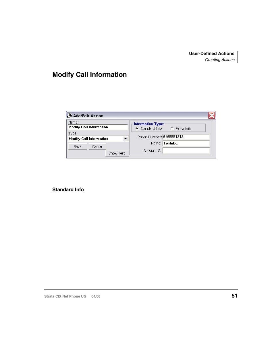Modify call information | Toshiba Strata CIX100-S User Manual | Page 65 / 142