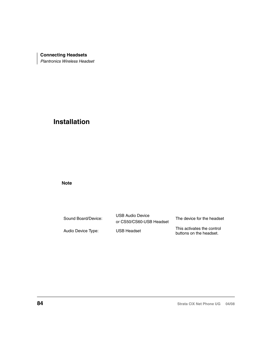 Installation | Toshiba Strata CIX100-S User Manual | Page 98 / 142