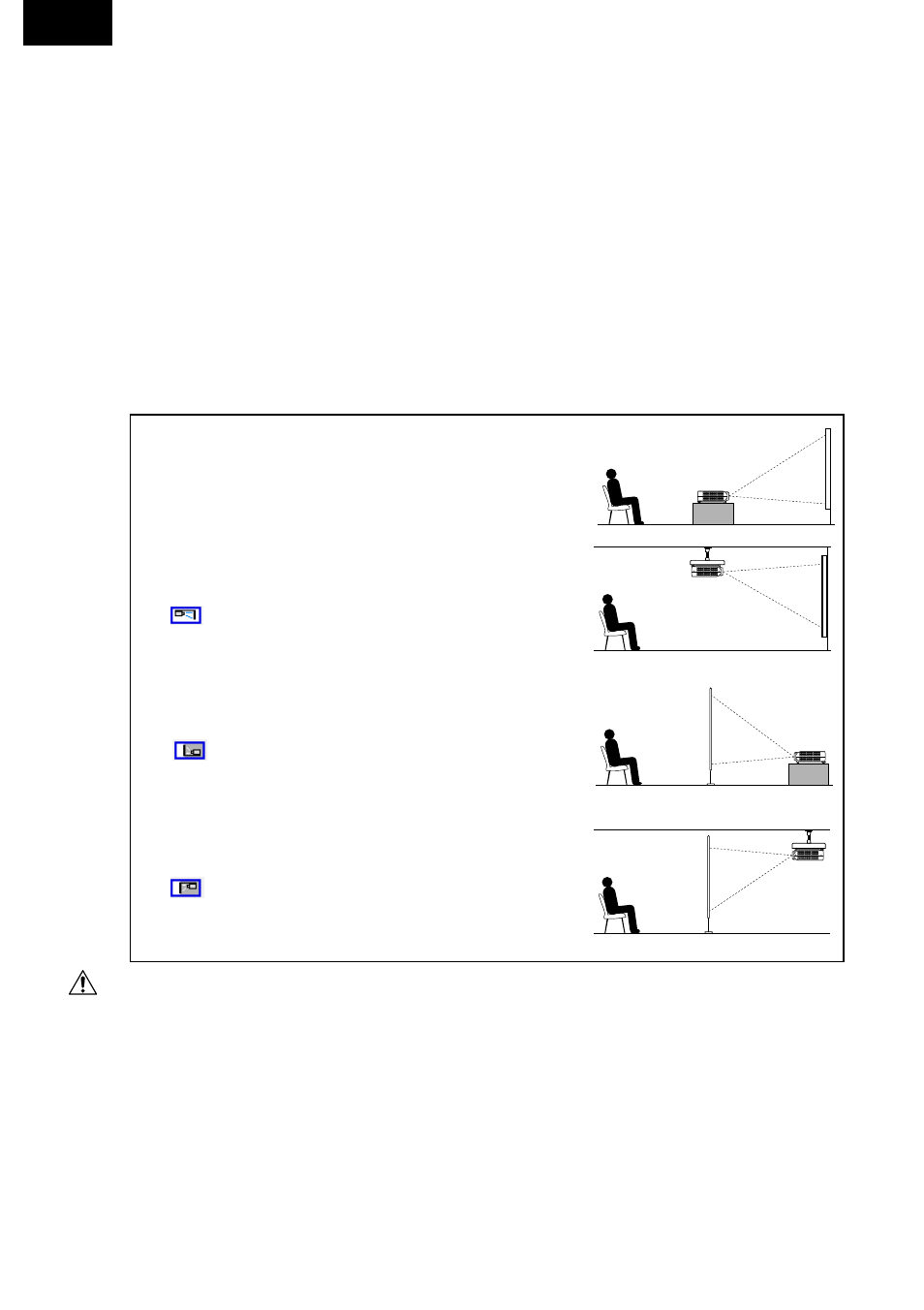 Positioning your projector, Choosing a location | Toshiba TDP-P75 User Manual | Page 22 / 45