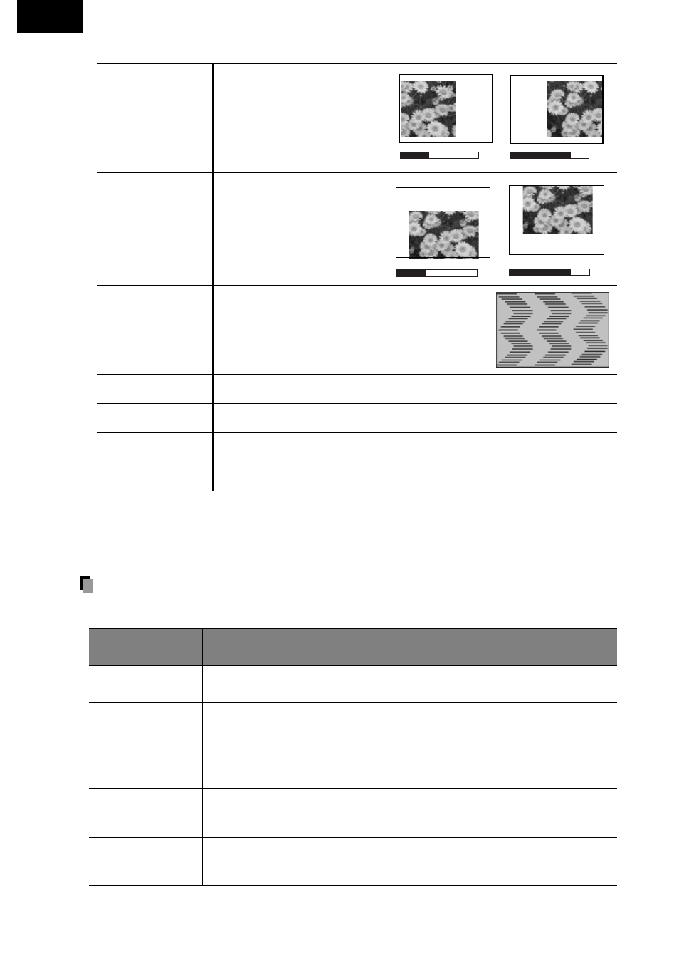 Display setting menu | Toshiba TDP-P75 User Manual | Page 33 / 45