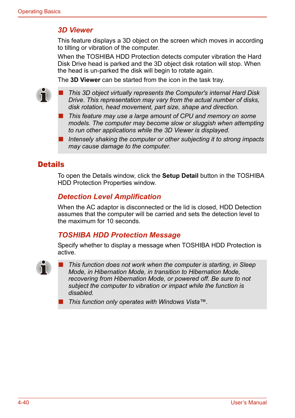 Details, Details -40 | Toshiba U400 User Manual | Page 118 / 214