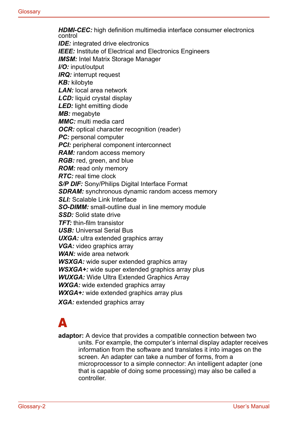 Toshiba U400 User Manual | Page 198 / 214