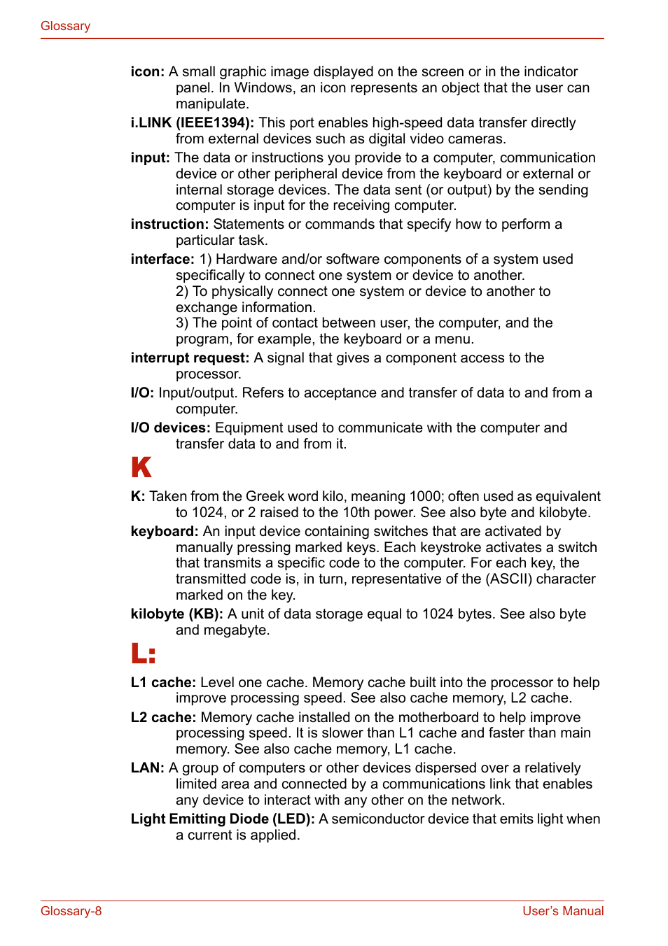 Toshiba U400 User Manual | Page 204 / 214