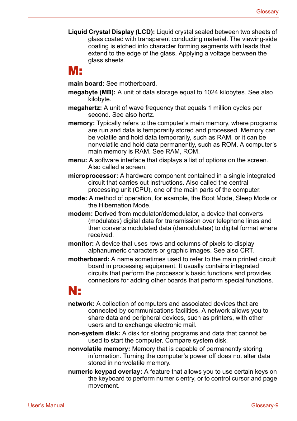 Toshiba U400 User Manual | Page 205 / 214