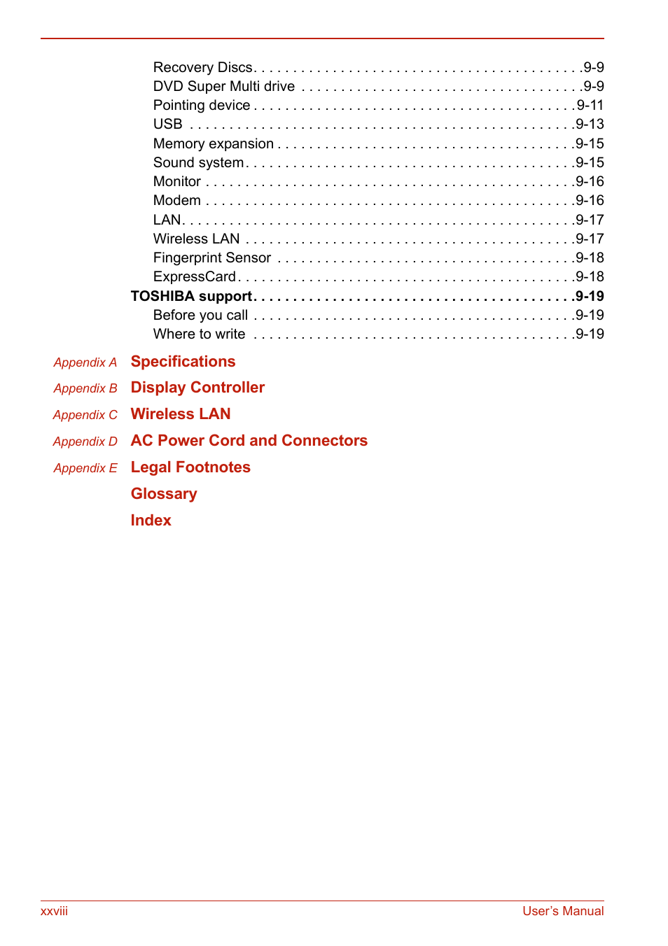 Toshiba U400 User Manual | Page 28 / 214