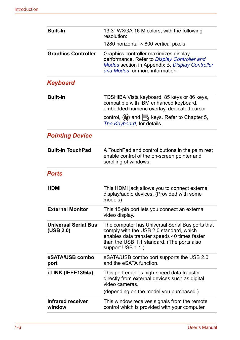 Toshiba U400 User Manual | Page 38 / 214