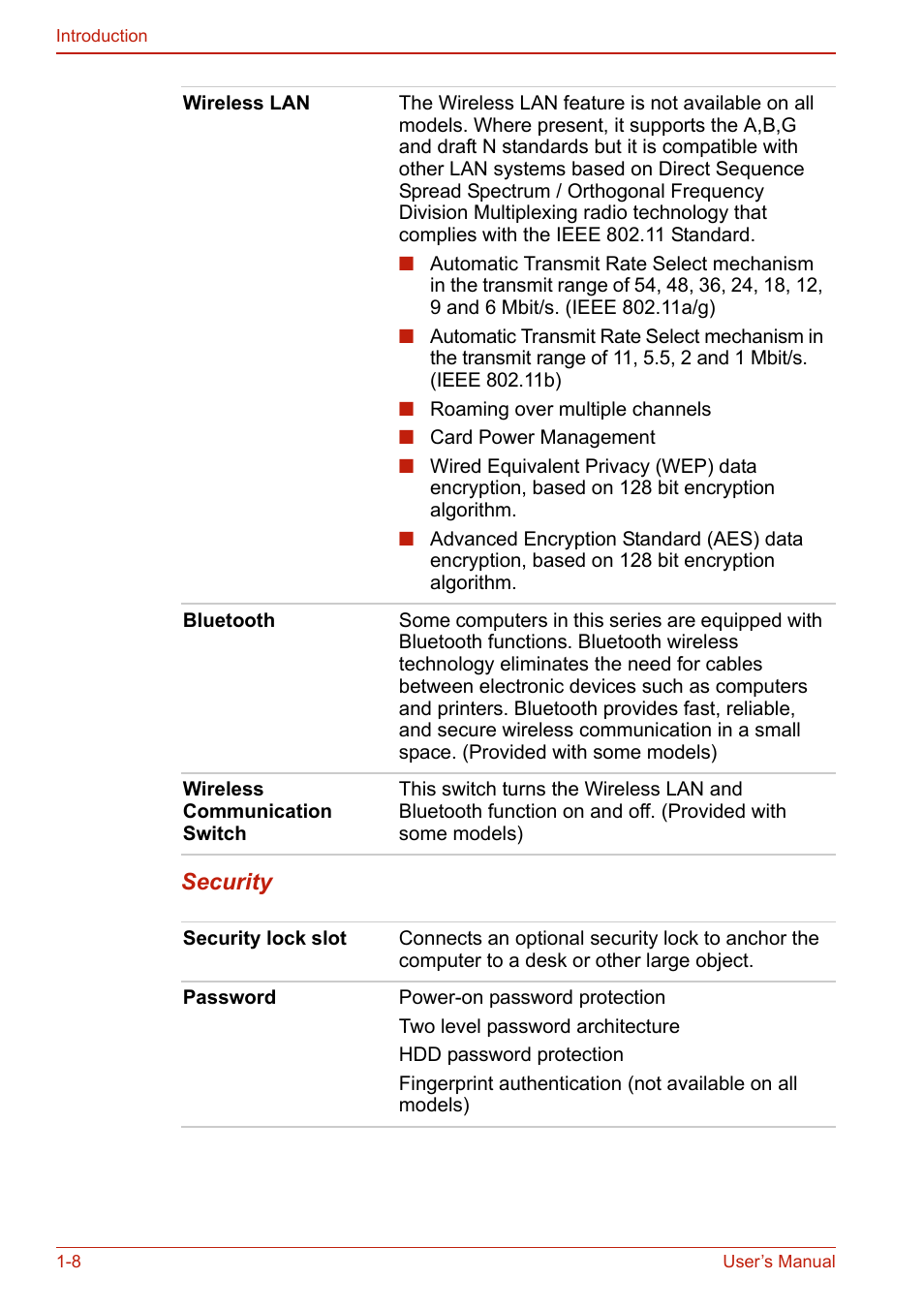 Toshiba U400 User Manual | Page 40 / 214